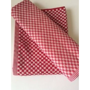 Hand- en Theedoek - Ruit Klein - Rood